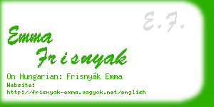 emma frisnyak business card